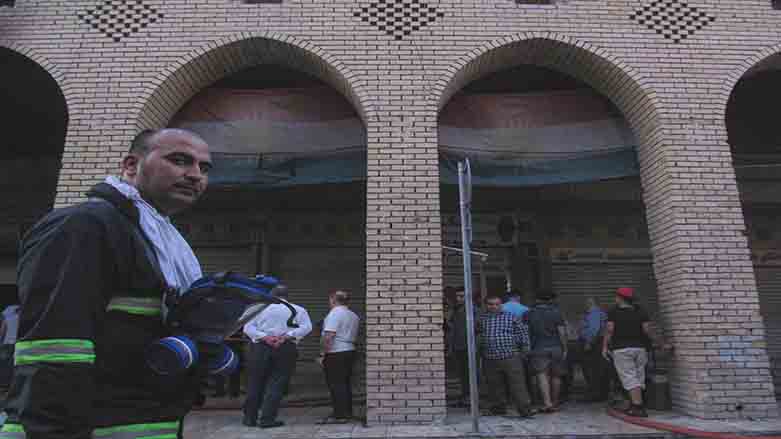 PHOTOS: Firefighters extinguish blaze in Erbil's old market 